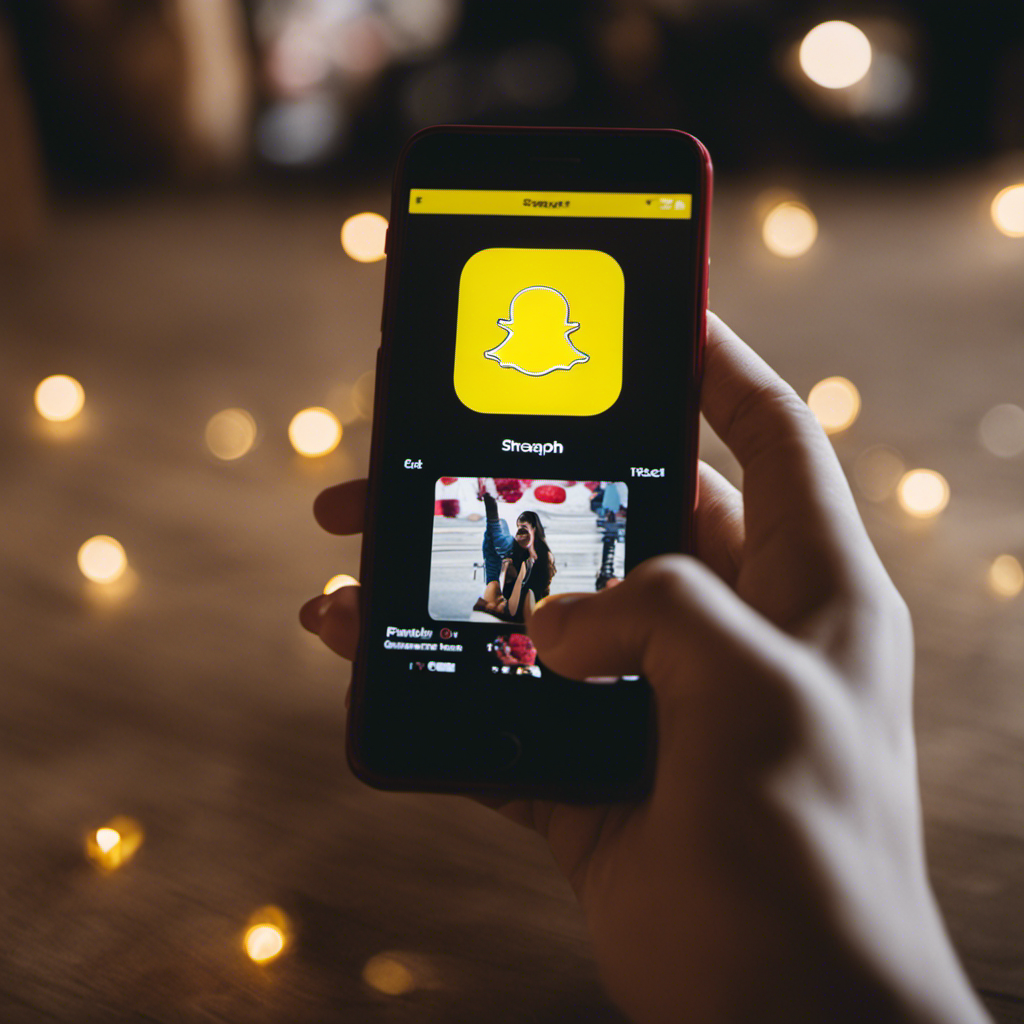 An image showcasing a smartphone with the Snapchat app icon prominently displayed