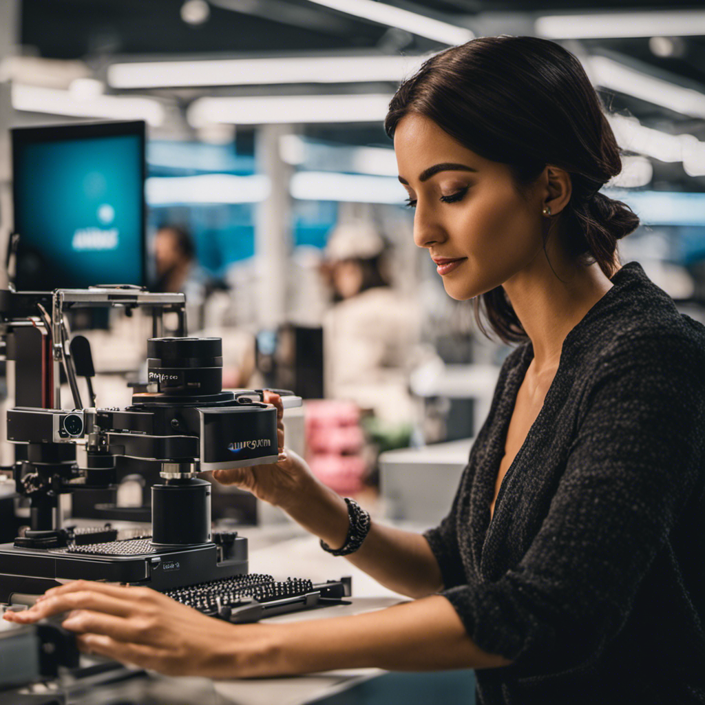 An image showcasing an Amazon product tester providing valuable feedback to sellers, as they meticulously examine, test, and evaluate products