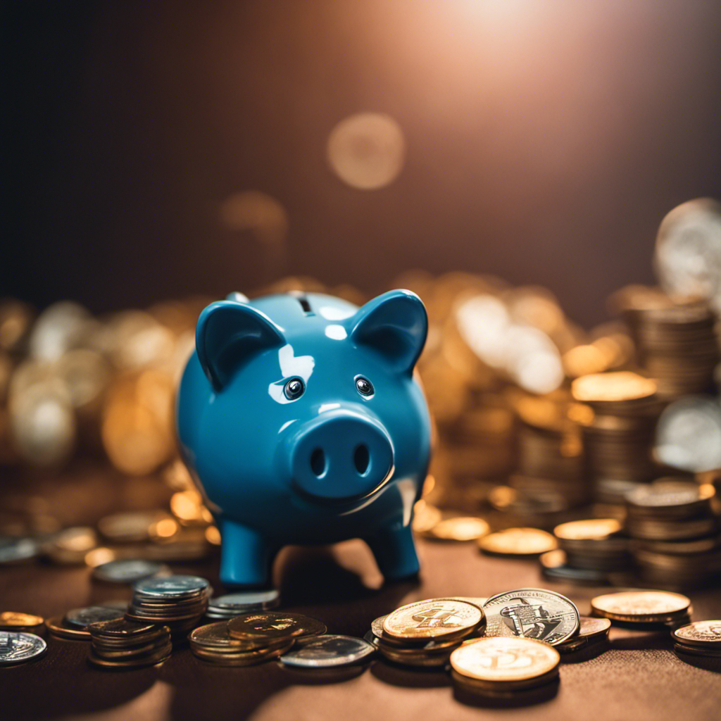 An image showcasing a broken piggy bank with shattered coins around it, symbolizing the risk of allocating 50% of income for a car budget