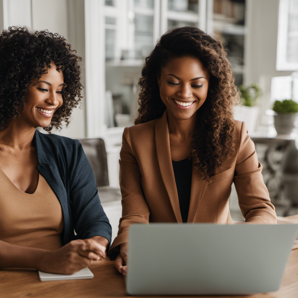An image showcasing a diverse group of moms engaged in legitimate work-from-home jobs