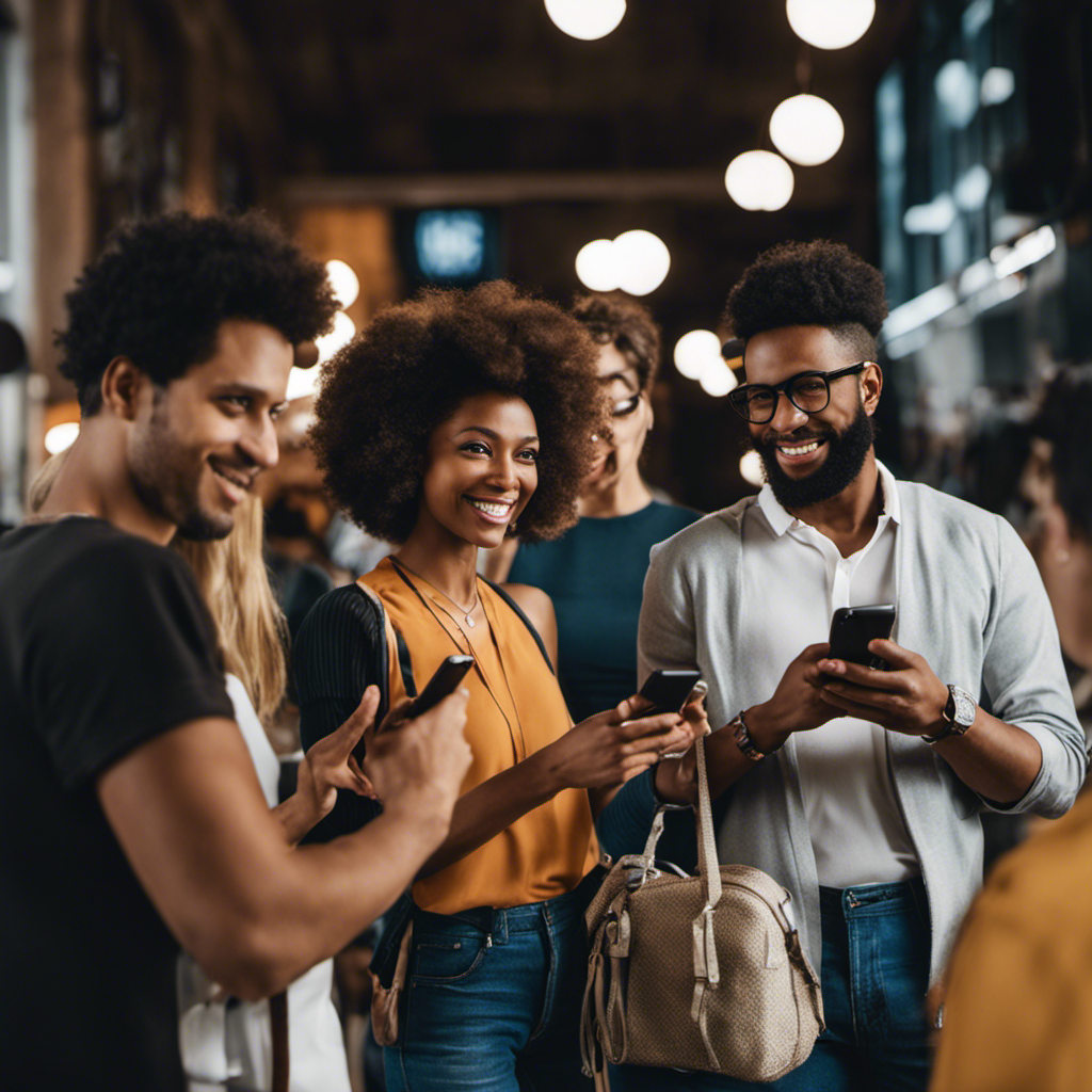 An image showcasing a diverse group of people engaging with their phones, effortlessly completing simple tasks like taking surveys, watching videos, and testing apps, to earn money through KashKick