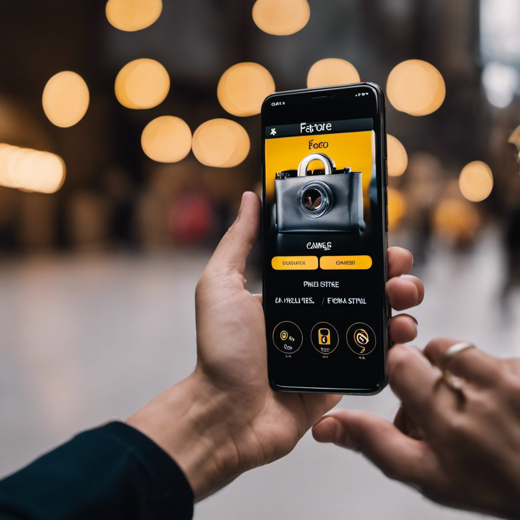 An image depicting a smartphone displaying the Cameo app, with a user browsing through various profiles of foot models