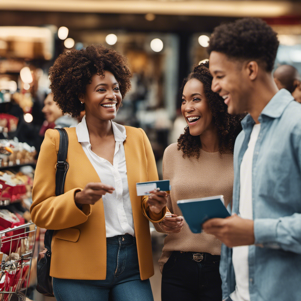An image showcasing a diverse group of individuals happily engaged in various activities such as shopping, taking surveys, and receiving gift cards, representing the accessibility, versatility, and rewards of LifePoints' top paid survey program