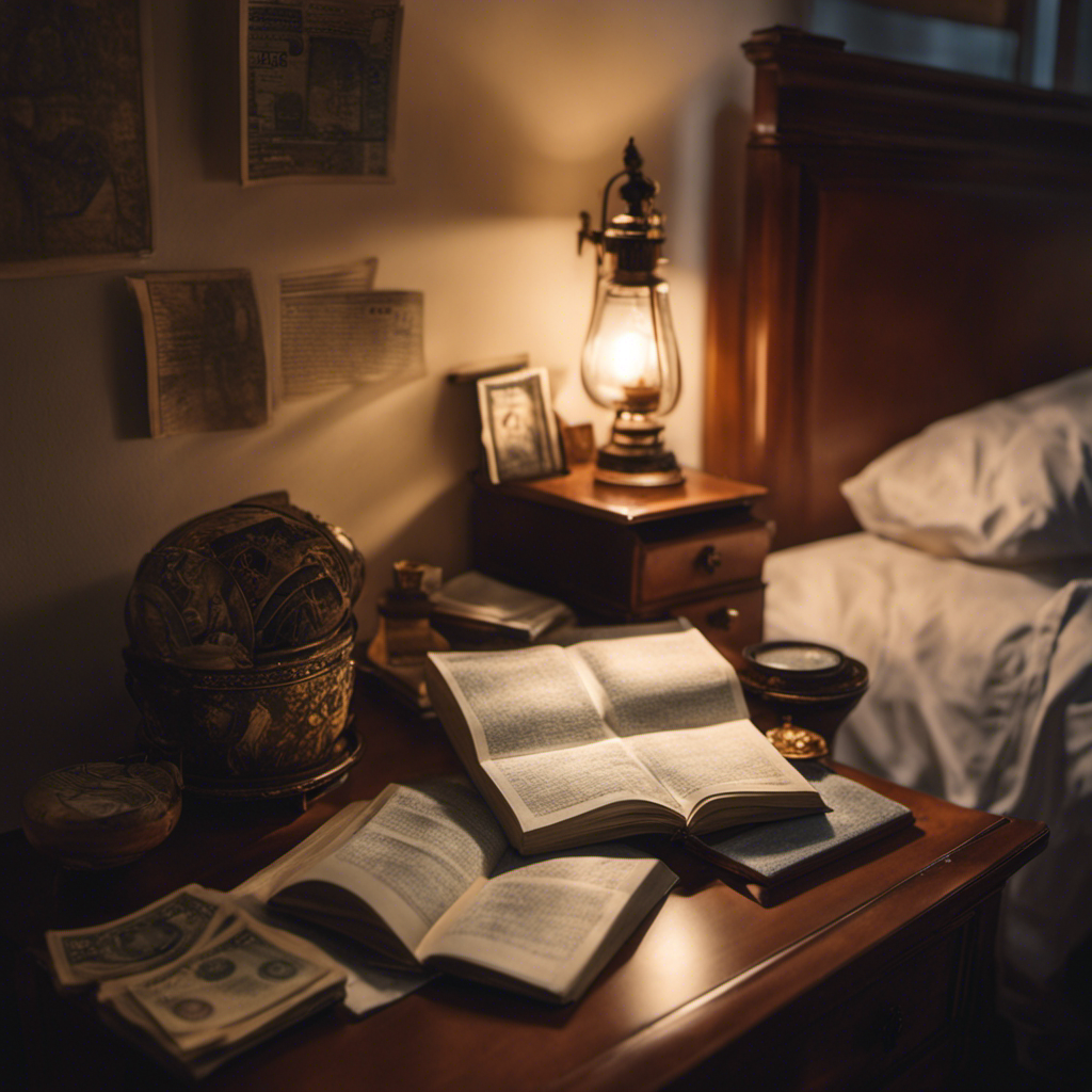 An image of a serene bedroom at dawn, where soft sunlight filters through the curtains, illuminating a person peacefully asleep