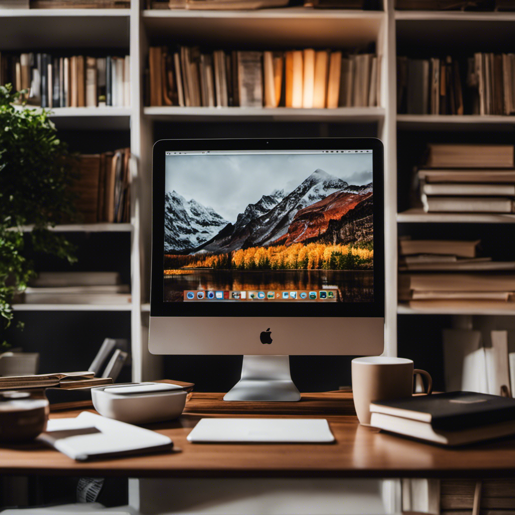 An image of a cozy home office setup with a laptop, notebook, and a cup of coffee, surrounded by shelves filled with books, showcasing a serene atmosphere for freelance writing and editing jobs that pay well