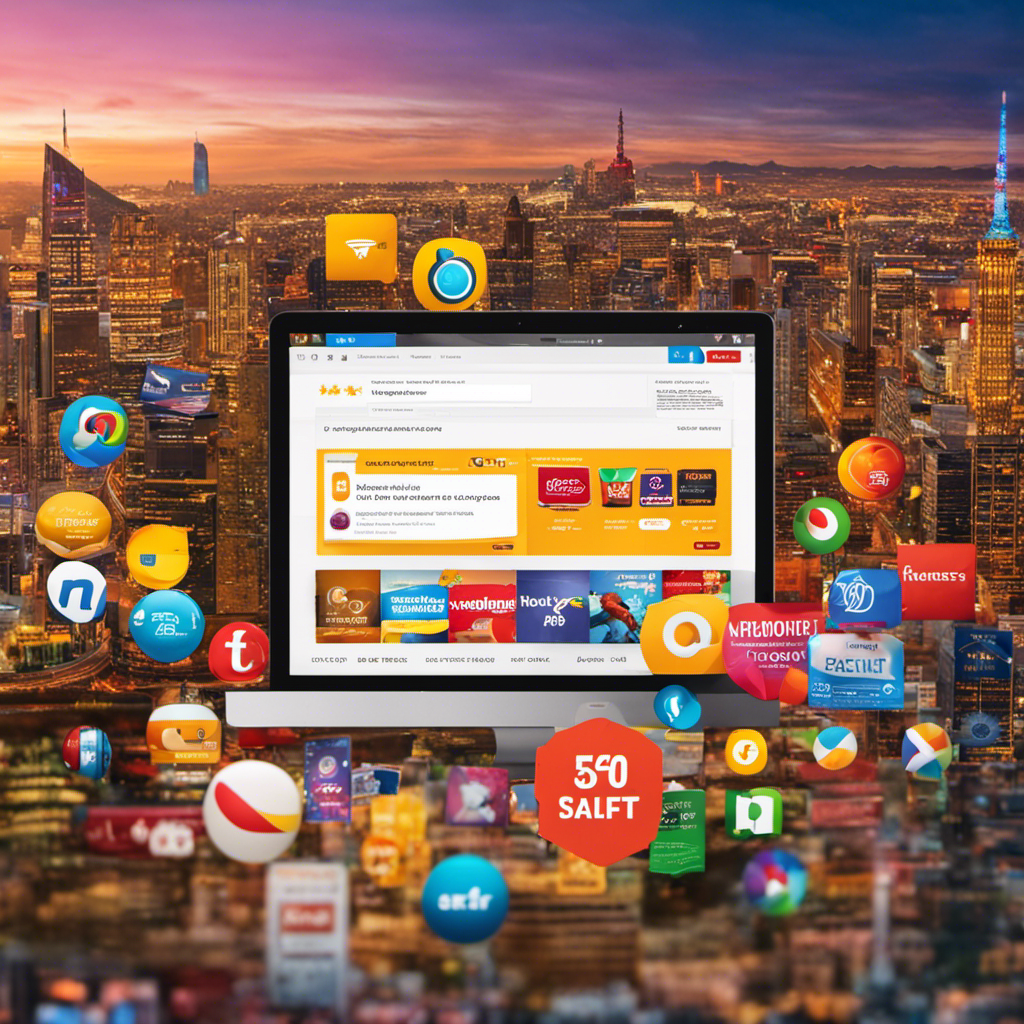 An image showcasing a colorful browser window with various coupon sites displayed as browser extensions