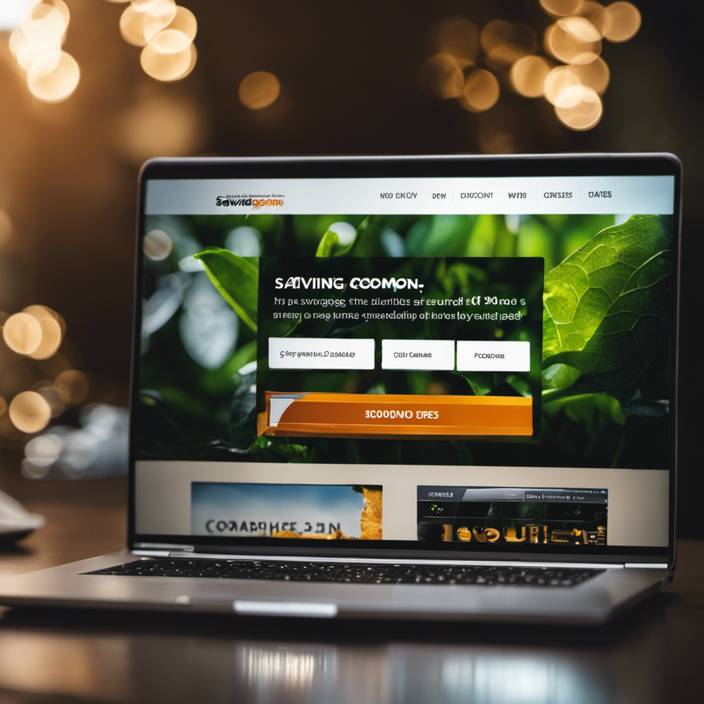 An image showcasing a laptop screen displaying the Savings