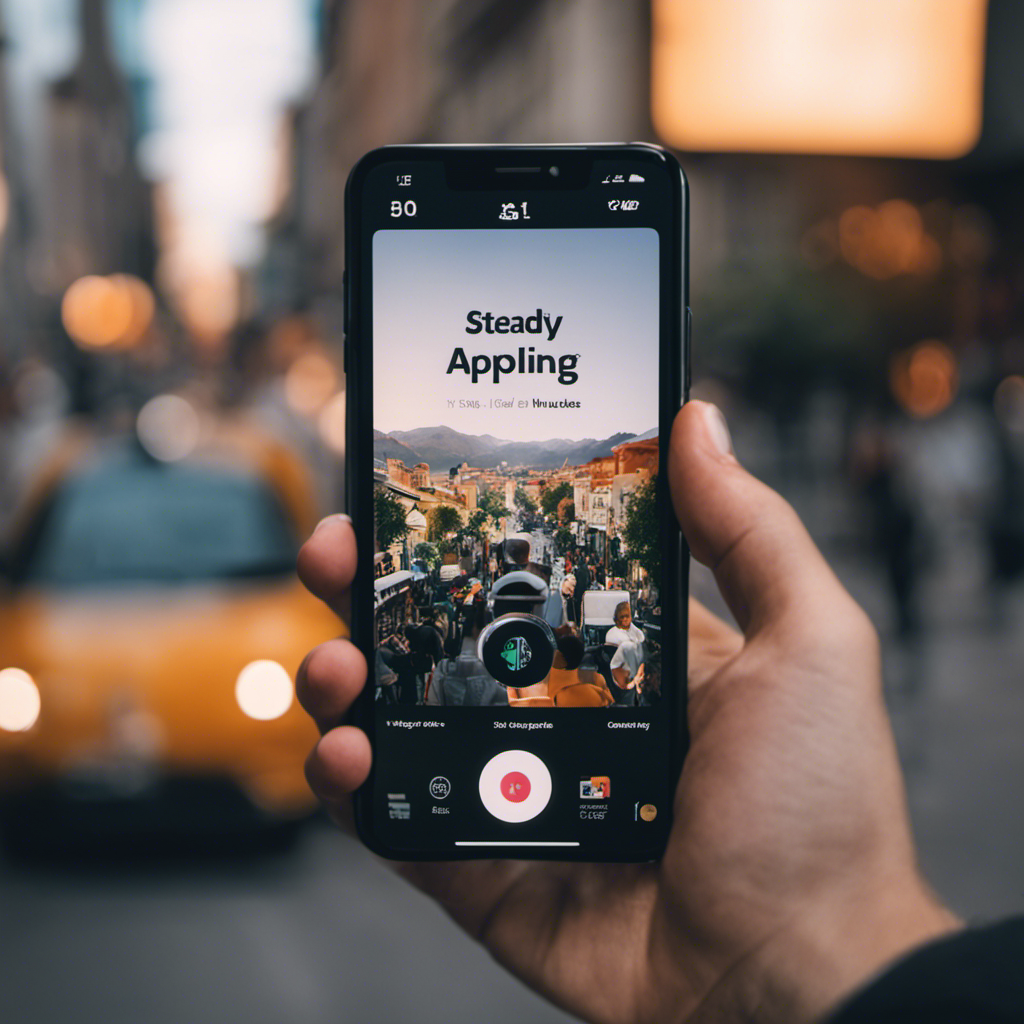 An image showcasing a smartphone with the Steady app icon displayed prominently on the screen